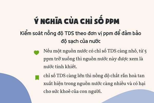 Ý nghĩa của quá trình đo ppm trong nước